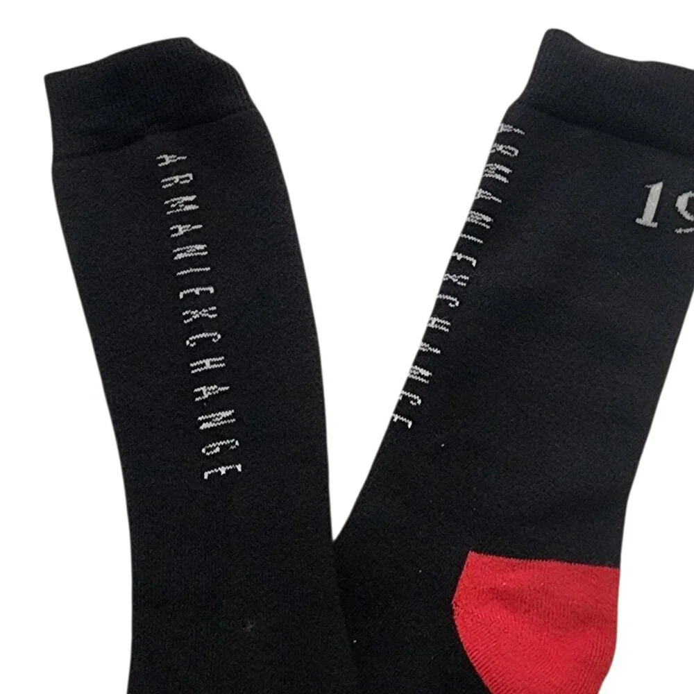 Armani Exchange Men's Short‎ Sponge Socks Black Small/Medium